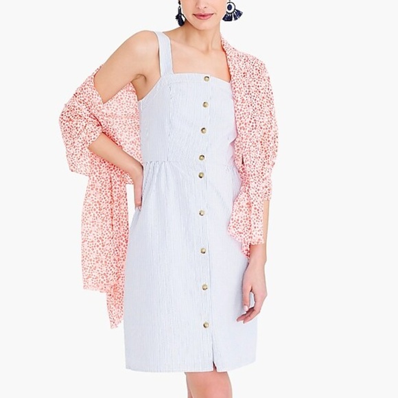 J. Crew Dresses & Skirts - J. Crew seersucker button front sun dress plus NWT